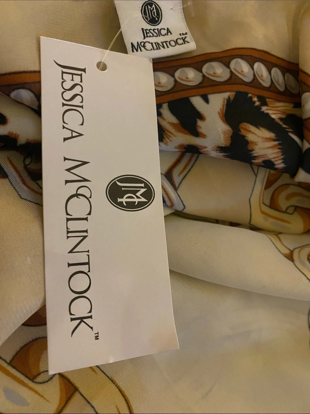 Jessica McClintock Huge Silky Versace Inspired Print Wrap Scarf NWT
